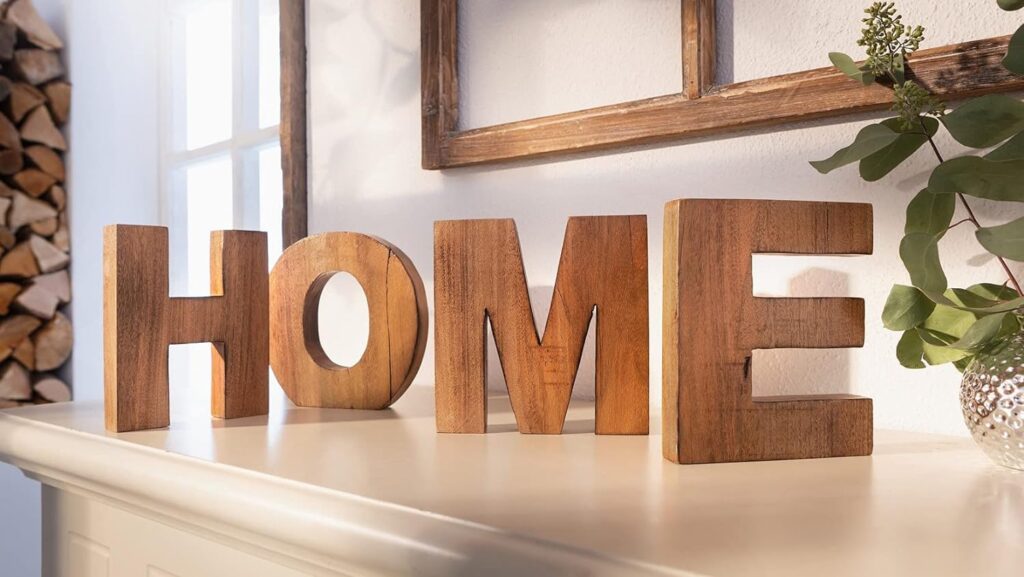 Ahşap Home Yazısı