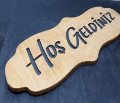 Ahşap Dekoratif Hoş Geldiniz Tabelası