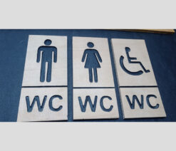 Ahşap Dekoratif Tuvalet Tabelası