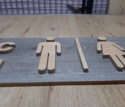 Ahşap Tuvalet Tabelası