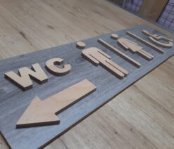 Ahşap Tuvalet Tabelası