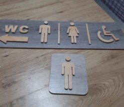 Ahşap Tuvalet Tabelası