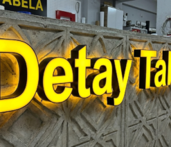 Sarı Pleksi Işıklı Tabela