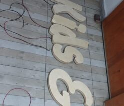 Dekoratif Işıklı Ahşap Harf