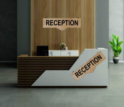 Ahşap Reception Tabelası