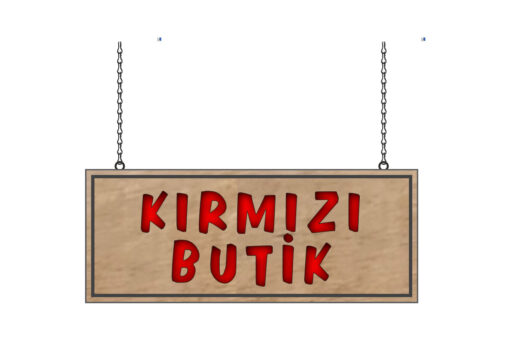 Ahşap Butik Tabelası