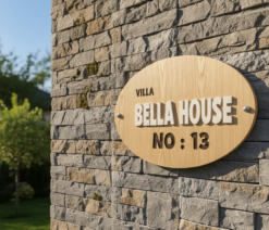 oval-ahşap-tabela-villa