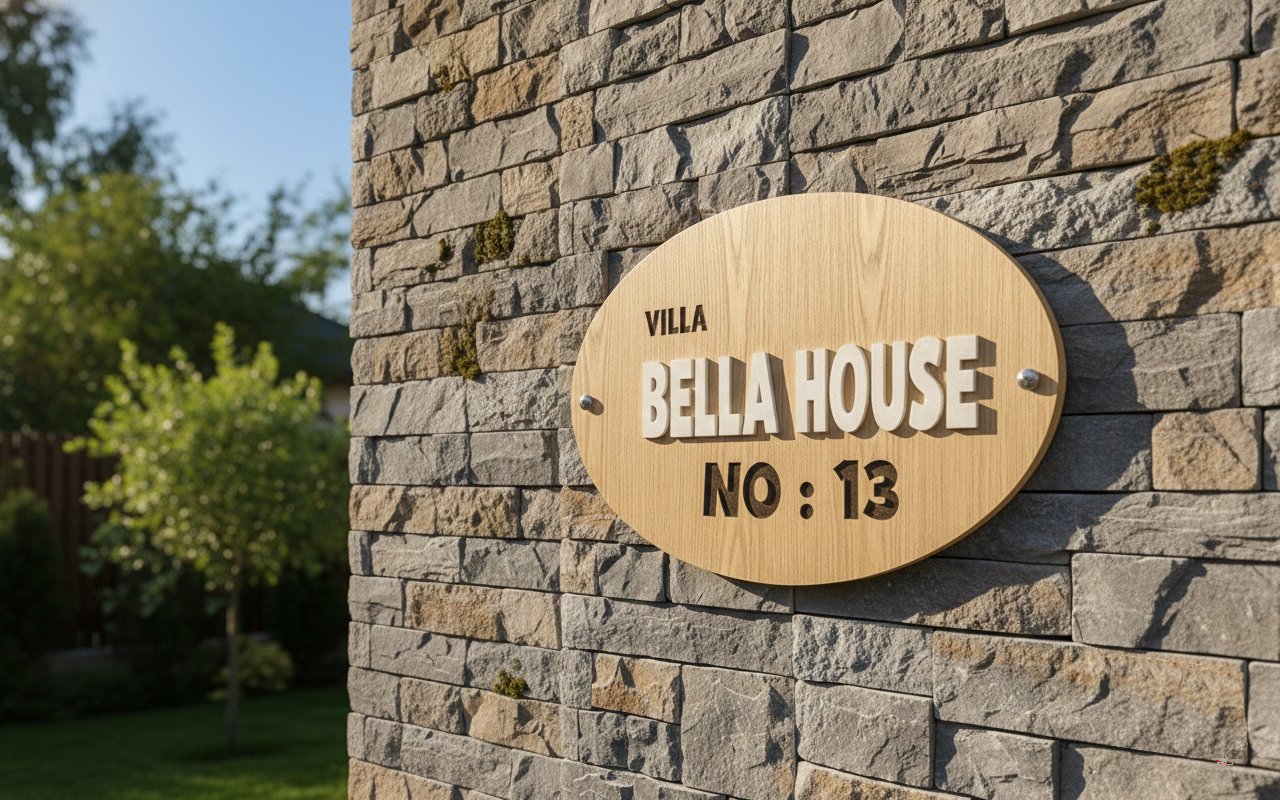 oval-ahşap-tabela-villa