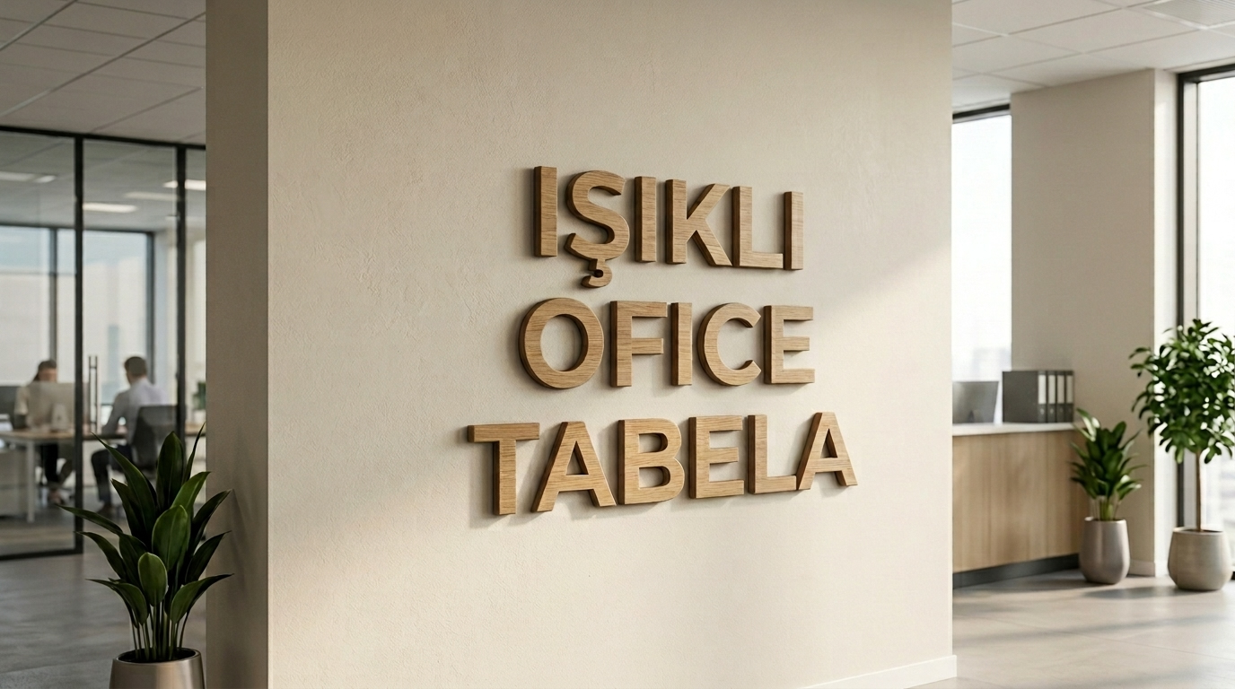 Ahşap Ofis Tabelası